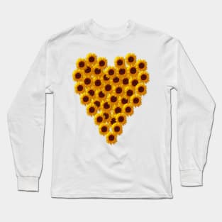 Heart of Sunflowers for Mothers Day Long Sleeve T-Shirt